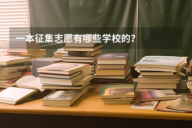 一本征集志愿有哪些学校的？