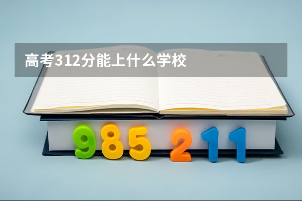 高考312分能上什么学校