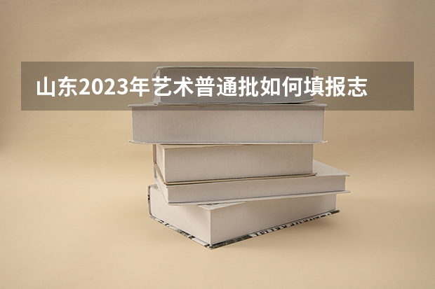 山东2023年艺术普通批如何填报志愿