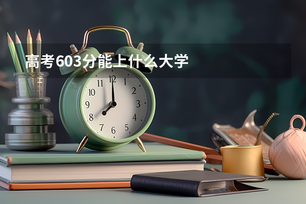 高考603分能上什么大学