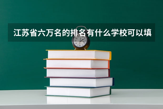 江苏省六万名的排名有什么学校可以填报