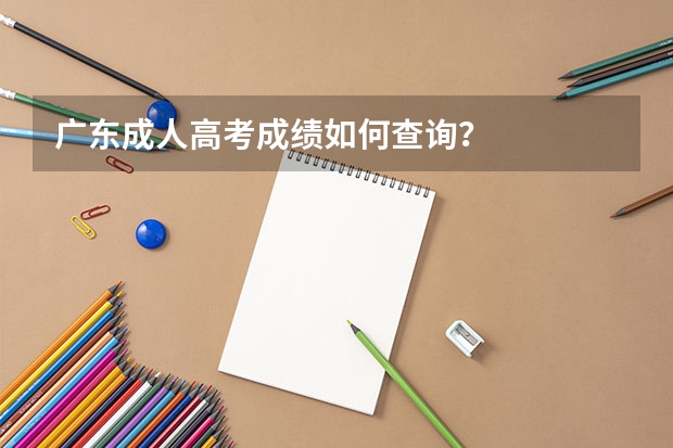 广东成人高考成绩如何查询？