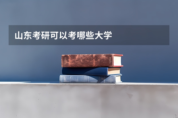 山东考研可以考哪些大学