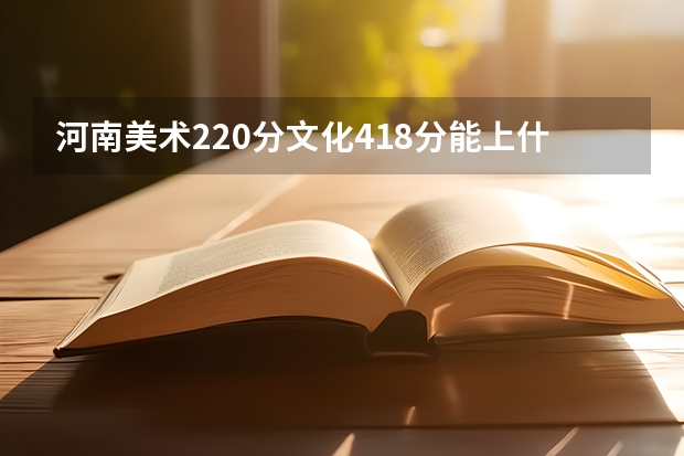 河南美术220分文化418分能上什么大学