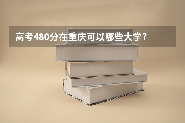 高考480分在重庆可以哪些大学?
