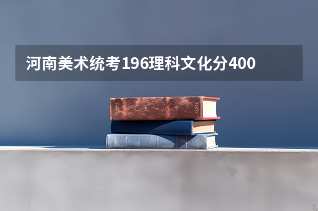 河南美术统考196理科文化分400能报什么学校