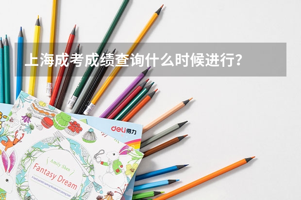 上海成考成绩查询什么时候进行？