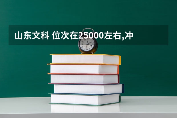 山东文科 位次在25000左右,冲一冲的大学位次大概在多少名,稳一稳在多少,保一保在多少名?