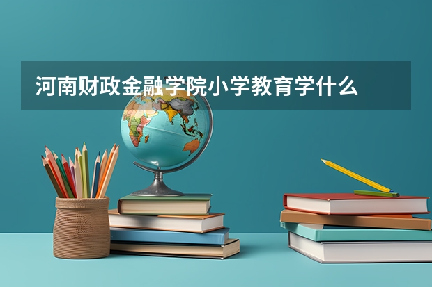 河南财政金融学院小学教育学什么