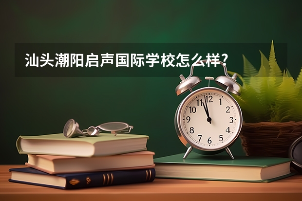 汕头潮阳启声国际学校怎么样?