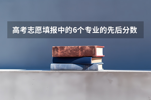 高考志愿填报中的6个专业的先后分数会减吗，就是专业如果第一个没录取，第二个专业会减分不？专业平行不？