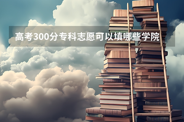 高考300分专科志愿可以填哪些学院？