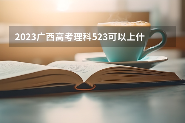 2023广西高考理科523可以上什么大学