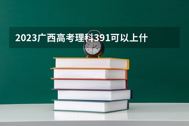 2023广西高考理科391可以上什么大学