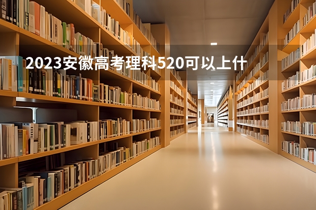 2023安徽高考理科520可以上什么大学