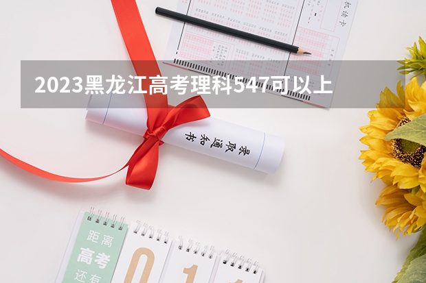 2023黑龙江高考理科547可以上什么大学