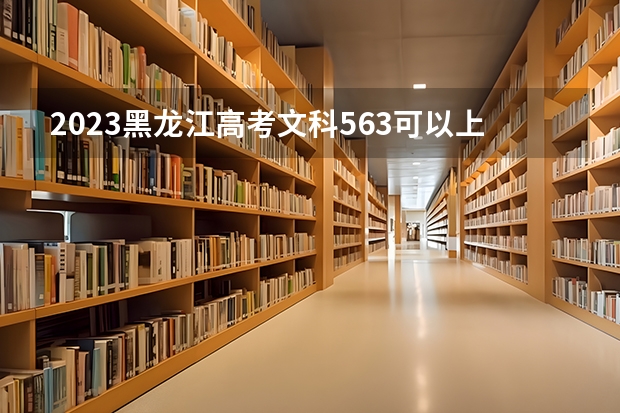 2023黑龙江高考文科563可以上什么大学