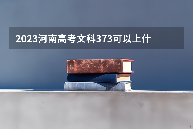 2023河南高考文科373可以上什么大学