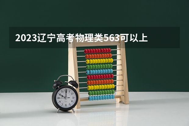 2023辽宁高考物理类563可以上什么大学