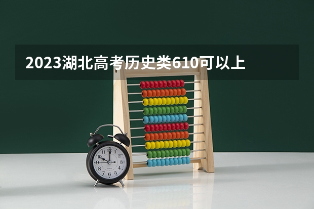 2023湖北高考历史类610可以上什么大学