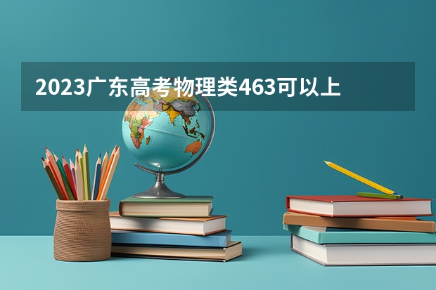 2023广东高考物理类463可以上什么大学