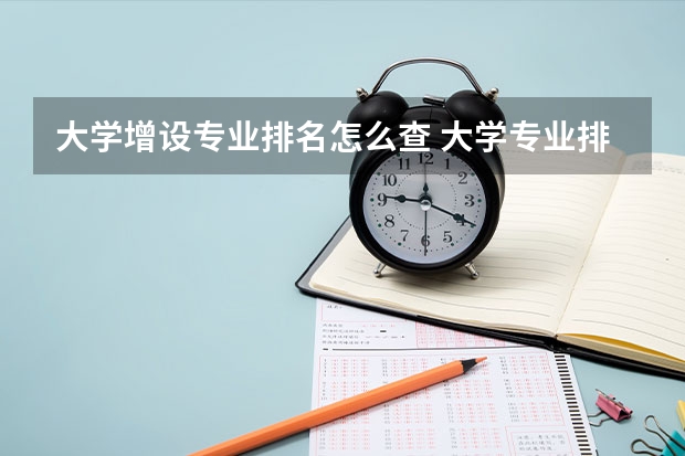 大学增设专业排名怎么查 大学专业排名在哪里查看？