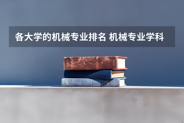 各大学的机械专业排名 机械专业学科评估高校排名