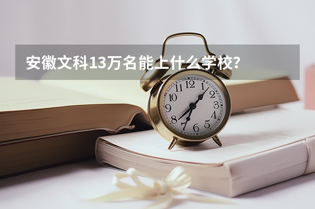 安徽文科13万名能上什么学校？