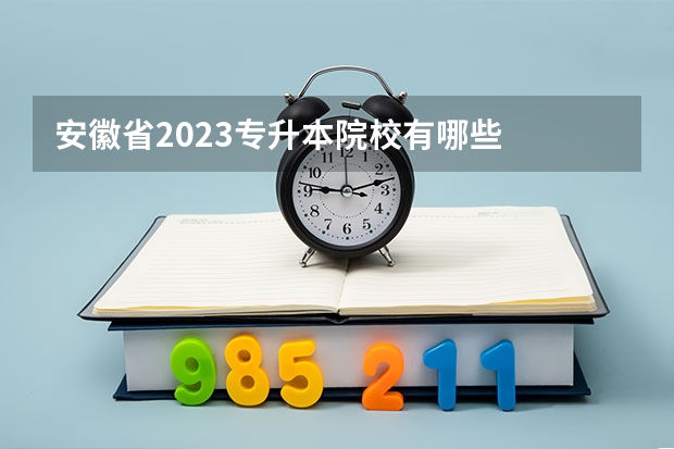 安徽省2023专升本院校有哪些