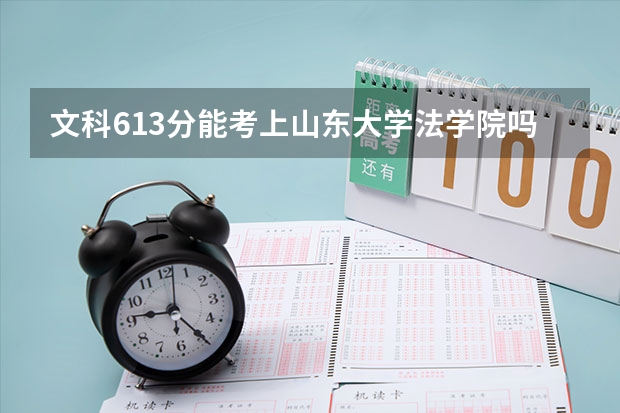 文科613分能考上山东大学法学院吗